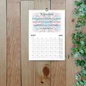 Calendrier mural Mandala & Affirmations Positives  2025-2026 (août → juillet)