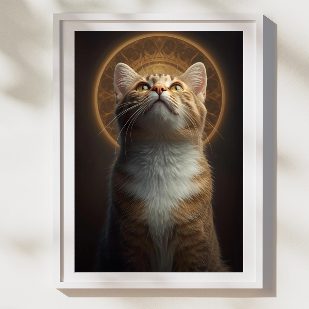 Poster "Chat de Sagesse & Protection"