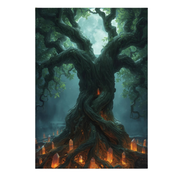 Toile Arbre mystique ” Ancrage et lumière intérieure”