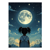 Toile “Je confie mes rêves à la lune”