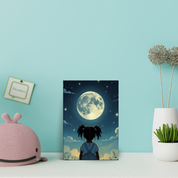 Toile “Je confie mes rêves à la lune”