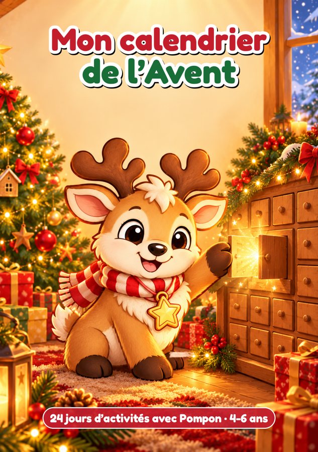 Couverture : Mon calendrier de l’Avent avec Pompon