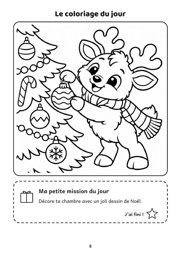 Page intérieure 2 du livre Mon calendrier de l’Avent avec Pompon