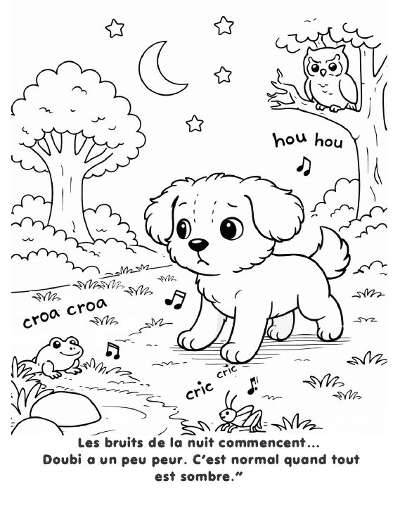 Page intérieure 2 du livre Doubi n’a plus peur du noir