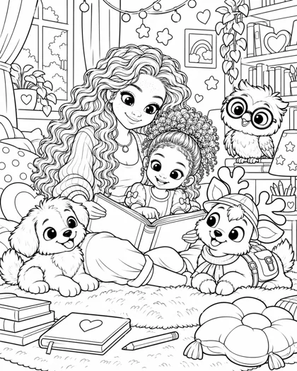Coloriage pique-nique au jardin