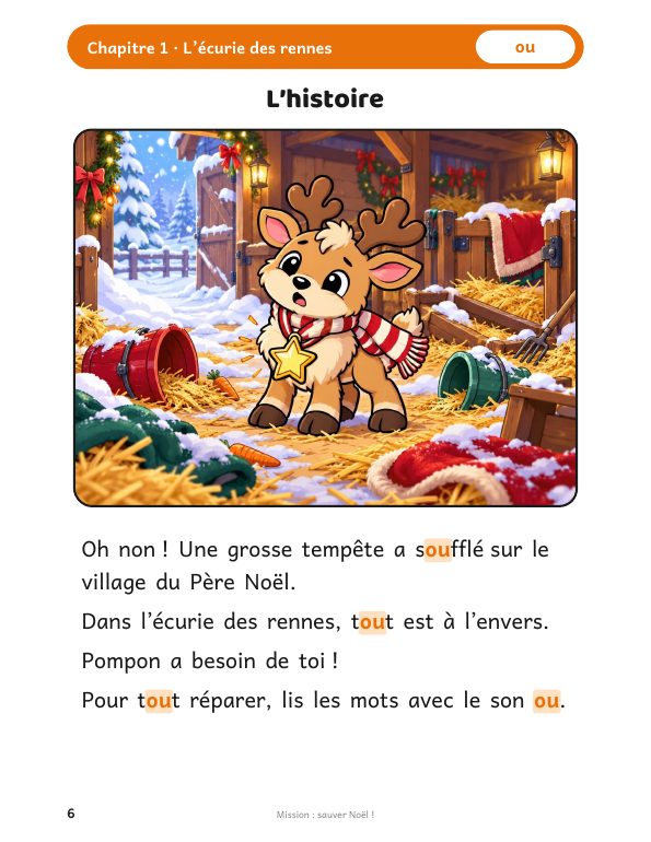 Page intérieure 1 du livre Mission : sauver Noël !